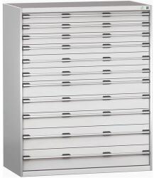 bott Műhely fiókos szekrény Bott Cubio 200, 160 x 130 x 75 cm, 11 fiókos, szürke-szürke