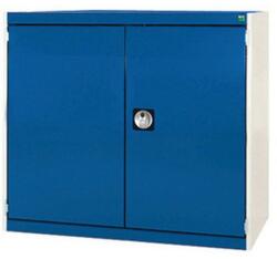 bott Cubio műhelyszekrény, 90 x 105 x 52, 5 cm, perforált ajtó, szürke-kék