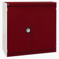 bott Műhely fiókos szekrény Bott Cubio, 80 x 80 x 52, 5 cm, 1 szekrény, szürke-piros