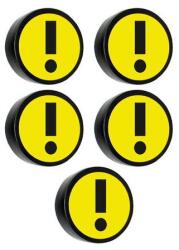 Smit Visual Kerek mágnes Smit Visual felkiáltójellel, sárga