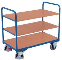 Variofit Polcos kocsi, 250 kg-ig, 3 polc, 99 x 106 x 60 cm, kék