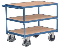 Variofit Polcos kocsi fogantyúval, 400 kg-ig, 3 polc, 88 x 104 x 50 cm, kék