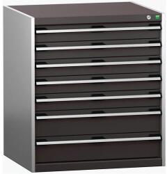 bott Műhely fiókos szekrény Bott Cubio 200, 90 x 80 x 75 cm, 7 fiókos, szürke-antracit