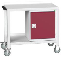 bott Verso Weld mobil műhelyasztal, 91 x 100 x 60 cm, 1 szekrény, acél, szürke-piros