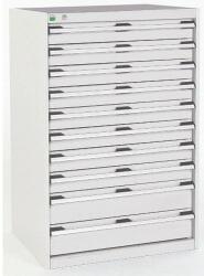 bott Műhely fiókos szekrény Bott Cubio, 120 x 80 x 52, 5 cm, 10 fiókos, szürke-szürke