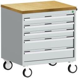 bott Cubio mobil fiókos szekrény, 89 x 80 x 65 cm, 5 fiókos, multiplex, szürke-szürke