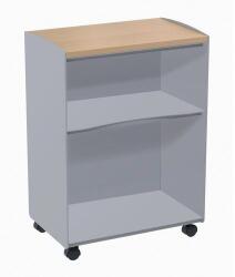 PAPERFLOW irodai kocsi, 2 polcos, szürke