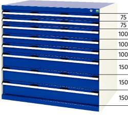 bott SL-107 fiókos műhelyszekrény, 100 cm magas, 8 fiókos