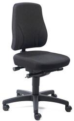 Bimossa Munkaszék Bimos All In One 9633 kerekekkel, lábtartó nélkül, szövet ülés, alacsony háttámla, fekete