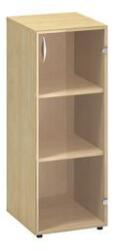 Alfa Office Alfa 500 közepes, keskeny szekrény, 106, 3 x 40 x 45, 8 cm, Üvegajtóval - jobbos kivitel, vadkörte mintázat