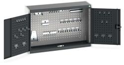 bott Cubio akasztós szekrény szerszámtartókkal és perforált panelekkel, 70 x 105 x 32, 5 cm, 40 tartó, szürke-antracit