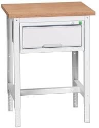 bott Műhelyasztal Bott Verso, 78-93 x 70 x 60 cm, 1 fiókos, multiplex, szürke-szürke