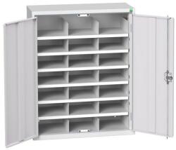 bott Verso fém műhelyszekrény rekesszel, 100 x 80 x 35 cm, 21 rekeszes, szürke-szürke