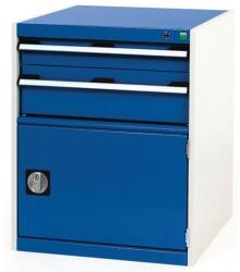 bott Műhely fiókos szekrény Bott Cubio, 80 x 65 x 65 cm, 2 fiók, 1 szekrény, szürke-kék