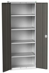 bott Műhelyszekrény polcokkal Bott Verso, 200 x 80 x 55 cm, 4 polc, szürke-antracit