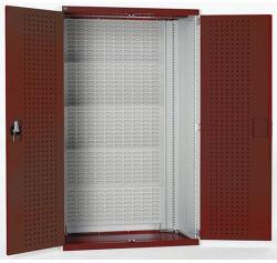 bott Műhelyszekrény perforált panelekkel doboz/szerszámtartókhoz, 120 x 105 x 65 cm, szürke-piros