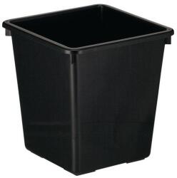 VEPA BINS SZÖGLETES MŰANYAG SZEMETES, 27 l, FEKETE