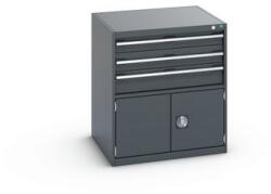 bott Műhely fiókos szekrény Bott Cubio 200, 90 x 80 x 75 cm, 3 fiók, 1 szekrény, antracit-antracit