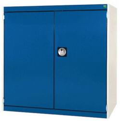 bott Cubio műhelyszekrény, 100 x 105 x 65 cm, perforált ajtó, szürke-kék