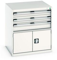 bott Műhely fiókos szekrény Bott Cubio 200, 90 x 80 x 75 cm, 3 fiók, 1 szekrény, szürke-szürke