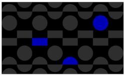 Notrax Déco Design Imperial Dotz beltéri takarítószőnyeg, szürke/kék, 150 x 90 cm