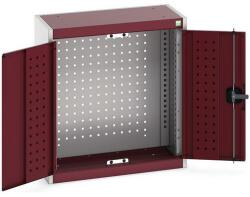 bott Cubio akasztós szekrény, perforált hátlap, 70 x 65 x 32, 5 cm, szürke-piros