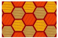 Notrax Déco Design Imperial Honeycomb beltéri takarítószőnyeg, narancssárga, 60 x 90 cm