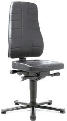 Bimossa Munkaszék Bimos All In One 9641 siklóval, lábtartóval, bőr üléssel, magas háttámlával, fekete