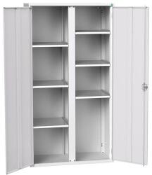 bott Fém karbantartó szekrény Bott Verso, 200 x 105 x 55 cm, 6 polcos, szürke-szürke