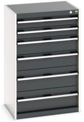 bott Műhely fiókos szekrény Bott Cubio, 100 x 65 x 52, 5 cm, 6 fiókos, szürke-antracit