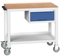 bott Mobil műhelyasztal Bott Verso Weld, 93 x 100 x 60 cm, 1 fiókos, multiplex, szürke-kék