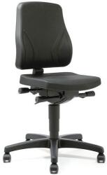 Bimossa Munkaszék Bimos All In One 9633 kerekekkel lábtartó nélkül, bőr ülés, alacsony háttámla, fekete