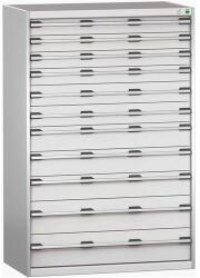 bott Műhely fiókos szekrény Bott Cubio 200, 160 x 105 x 65 cm, 11 fiókos, szürke-szürke