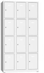 Kovona Philip hegesztett öltözőszekrény, 12 box, hengerzár, szürke/szürke
