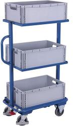 Cordes Függőleges fogantyúval és 3 rekesszel ellátott kocsi, kék