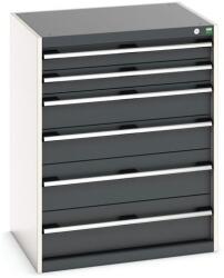 bott Műhely fiókos szekrény Bott Cubio, 100 x 80 x 65 cm, 6 fiókos, szürke-antracit