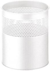 VEPA BINS Fém szemetes, felétől perforált, 15 l, fehér