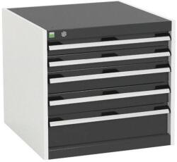 bott Műhely fiókos szekrény Bott Cubio, 60 x 65 x 52, 5 cm, 5 fiókos, szürke-antracit