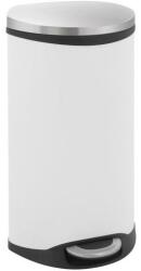 EKO Shell szemetes, 30 l, fehér/matt rozsdamentes acél