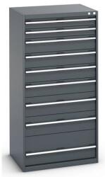 bott Műhely fiókos szekrény Bott Cubio 200, 160 x 80 x 65 cm, 9 fiókos, antracit-antracit