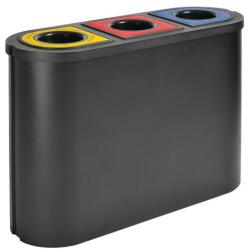 VEPA BINS Triomf szelektív hulladékgyűjtő állomás, fekete