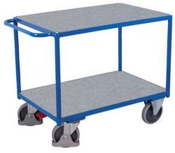 Variofit Polcos kocsi fogantyúval, 500 kg-ig, 2 polc, 92 x 119 x 70 cm, kék - manutan - 227 762 Ft