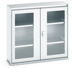 bott Műhelyszekrény átlátszó ajtókkal Bott Verso, 100 x 105 x 35 cm, 2 polccal, szürke-szürke