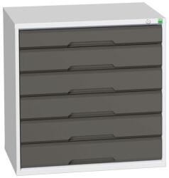 bott Műhely fiókos szekrény Bott Verso, 80 x 80 x 55 cm, 6 fiókos, szürke-antracit