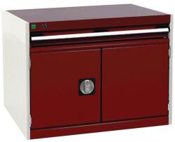 bott Műhely fiókos szekrény Bott Cubio, 60 x 80 x 75 cm, 1 fiók, 1 szekrény, szürke-piros
