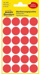 Avery-Zweckform kerek öntapadós címke, papír, átmérő: 18 mm, piros