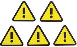 Smit Visual Smit Vizuális felkiáltójeles háromszög mágnes, sárga/fekete