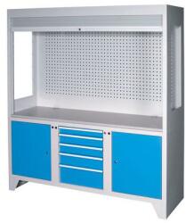 POLAK Ellenőrző munkaállomás, 203 x 180 x 60 cm, kék