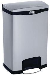 Rubbermaid Slim Jim Step On Front Step szemeteskuka, 50 l, matt rozsdamentes acél, fekete
