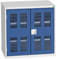 bott Műhelyszekrény polcokkal Bott Verso, drótajtó, 80 x 80 x 55 cm, 2 polc, szürke-kék